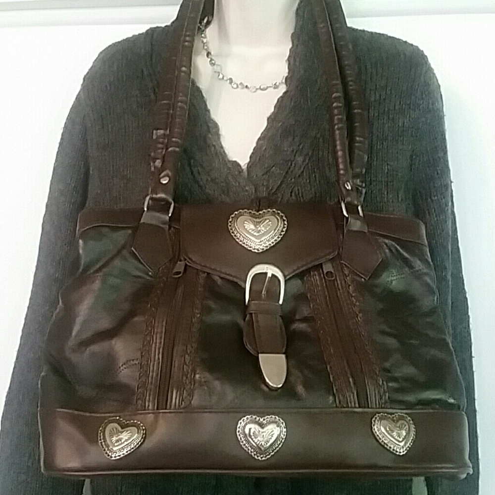 Leather & Silver Bag